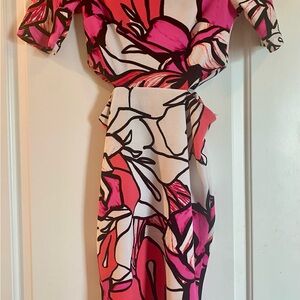 Bisou Bisou Pink Black Spectacular Dress